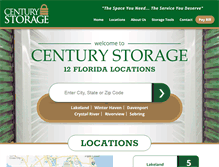 Tablet Screenshot of century-storage.com